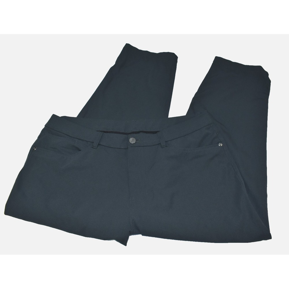 Lululemon ABC Relaxed Fit  Men Pants Size 34x26 Black Stretch 5 Pocket LM5AXSS